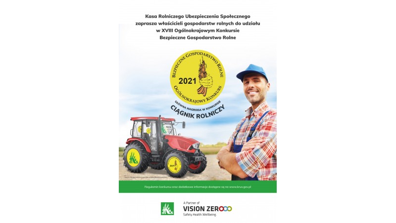 Plakat dotyczący Konkursu Bezpieczne Gospodarstwo Rolne